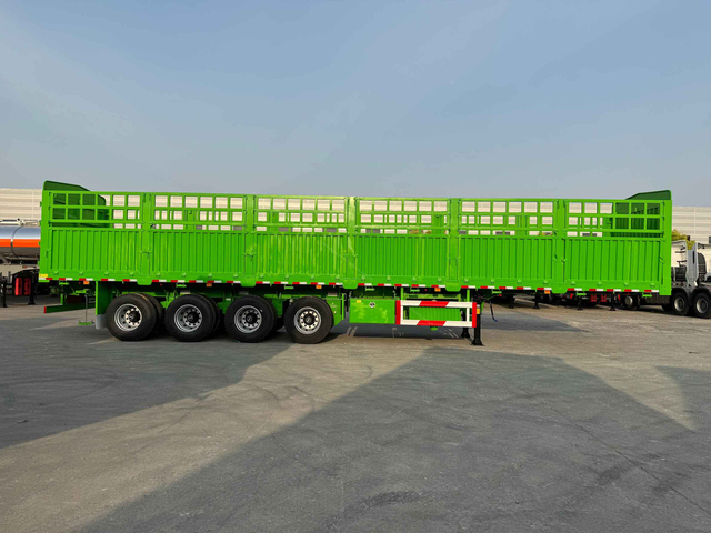 4 ejes 80ton Fence Cargo Trailer