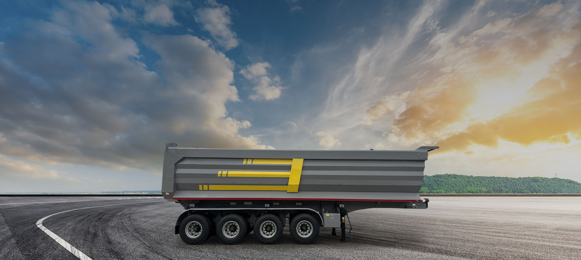 Premium quality dump trailer from HUAYU for construction and mining industry