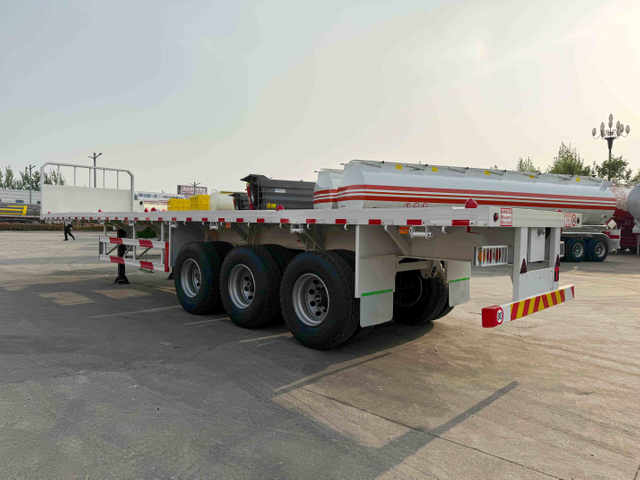 Tri Axles Semi de cama plana